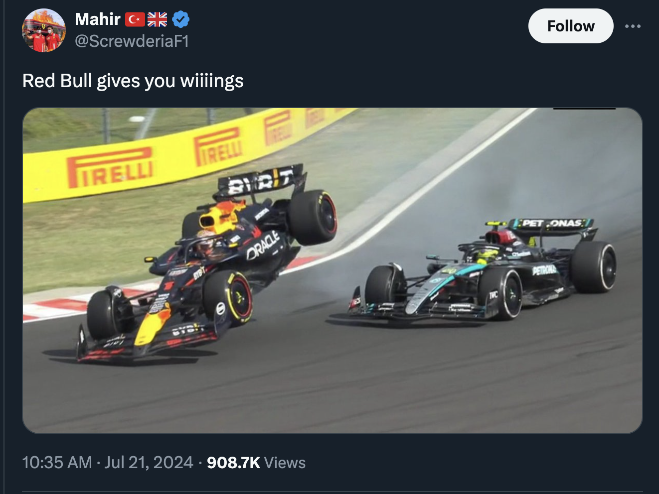 Max Verstappen - Mahir K Red Bull gives you wiiiings Irelli Bybit Oracle Views